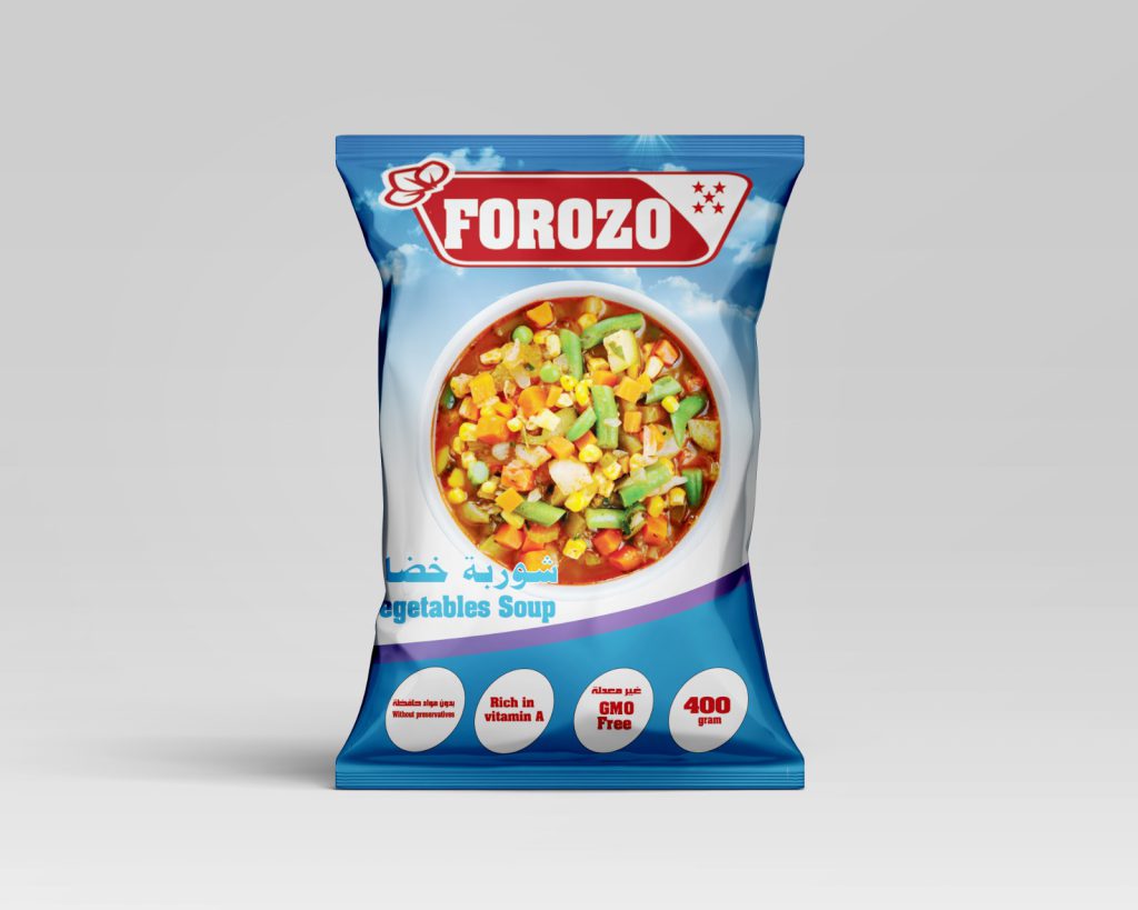 High quality frozen Vegetables Soup which is rich in vitamin A.